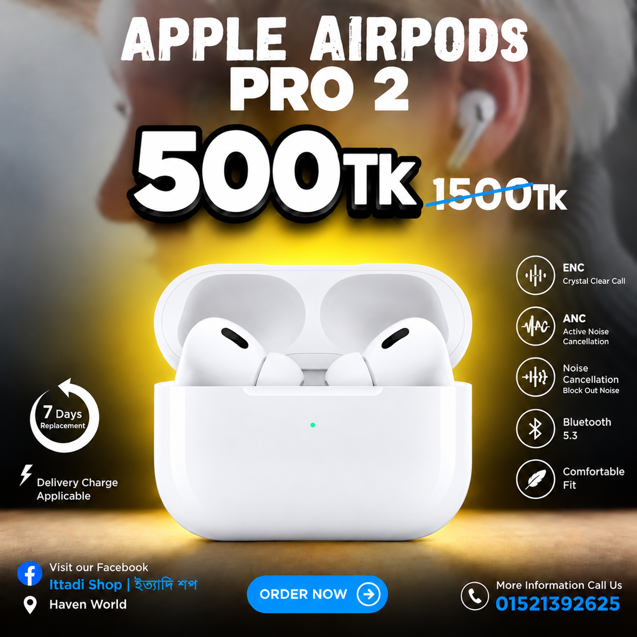 Apple Airpods Pro 2 ( White )