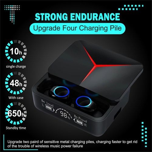M90 Pro TWS True Wireless Earbuds - Black