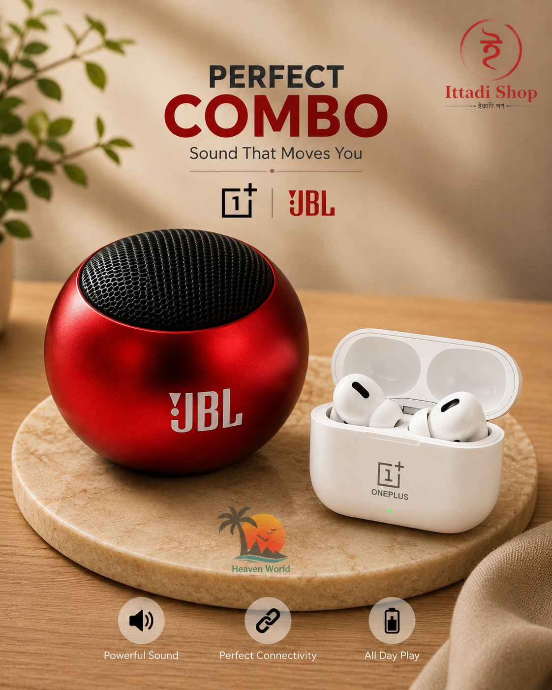 Combo Offer ( One Plus Tws White + Jbl Airpods)