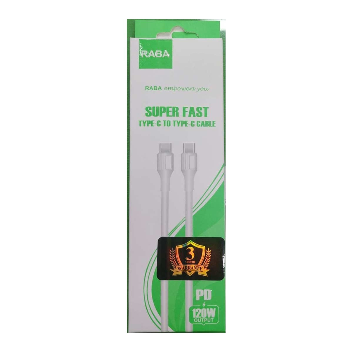 RABA original 45Watt Type-c PD Super Fast Data Cable	
