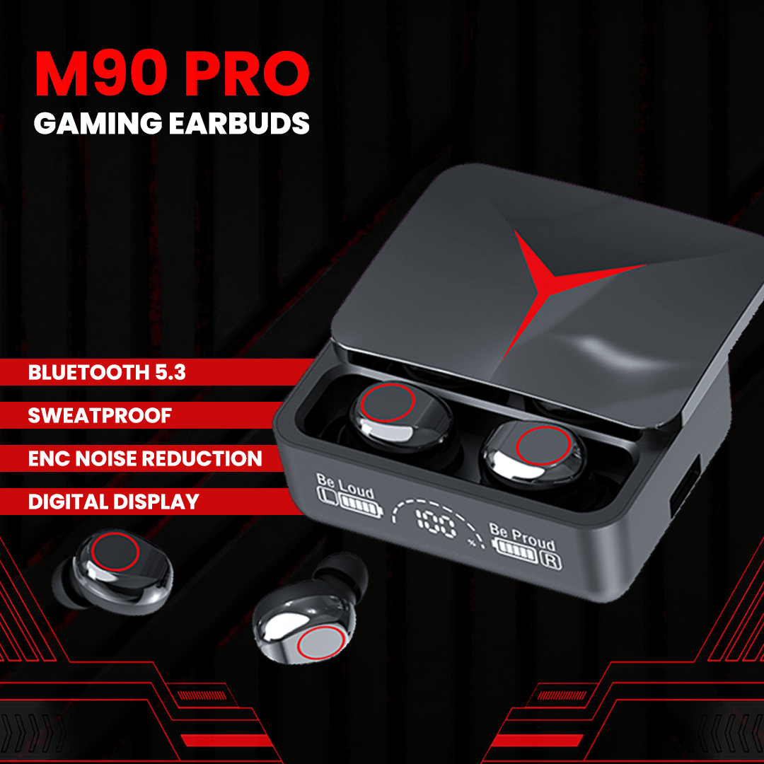 M90 Pro TWS True Wireless Earbuds - Black