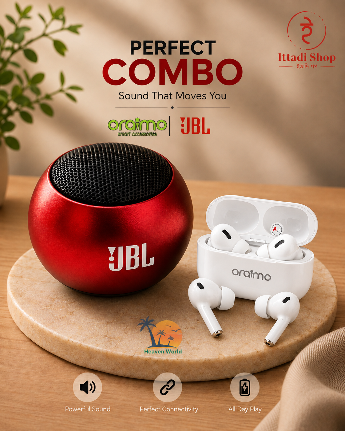 Como Offer ( Oraimo TWS White and JBL Mini Speaker) 