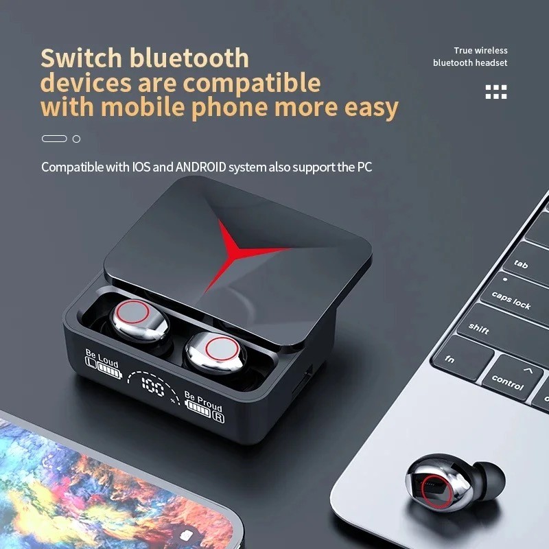 M90 Pro TWS True Wireless Earbuds - Black