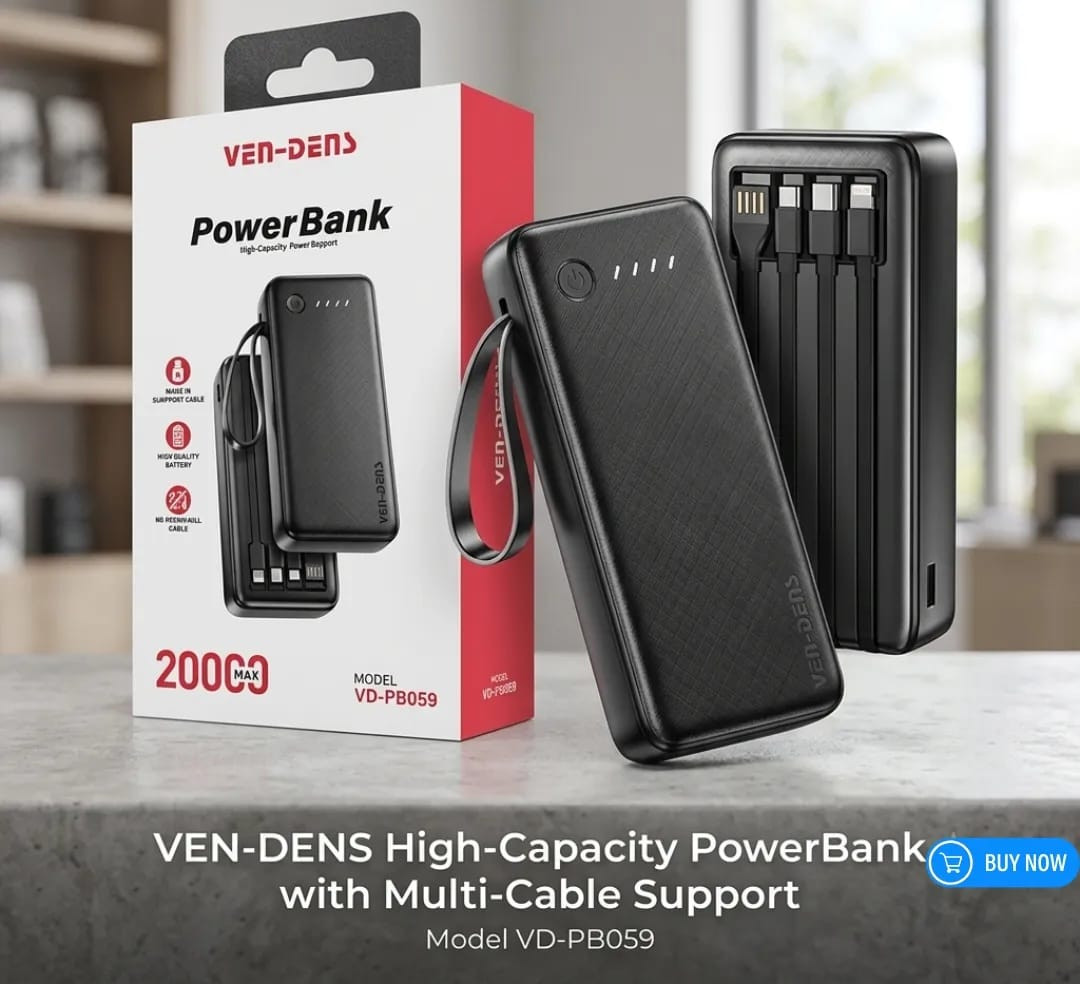 VENDENS POWER BANK ( 20000 mAh)