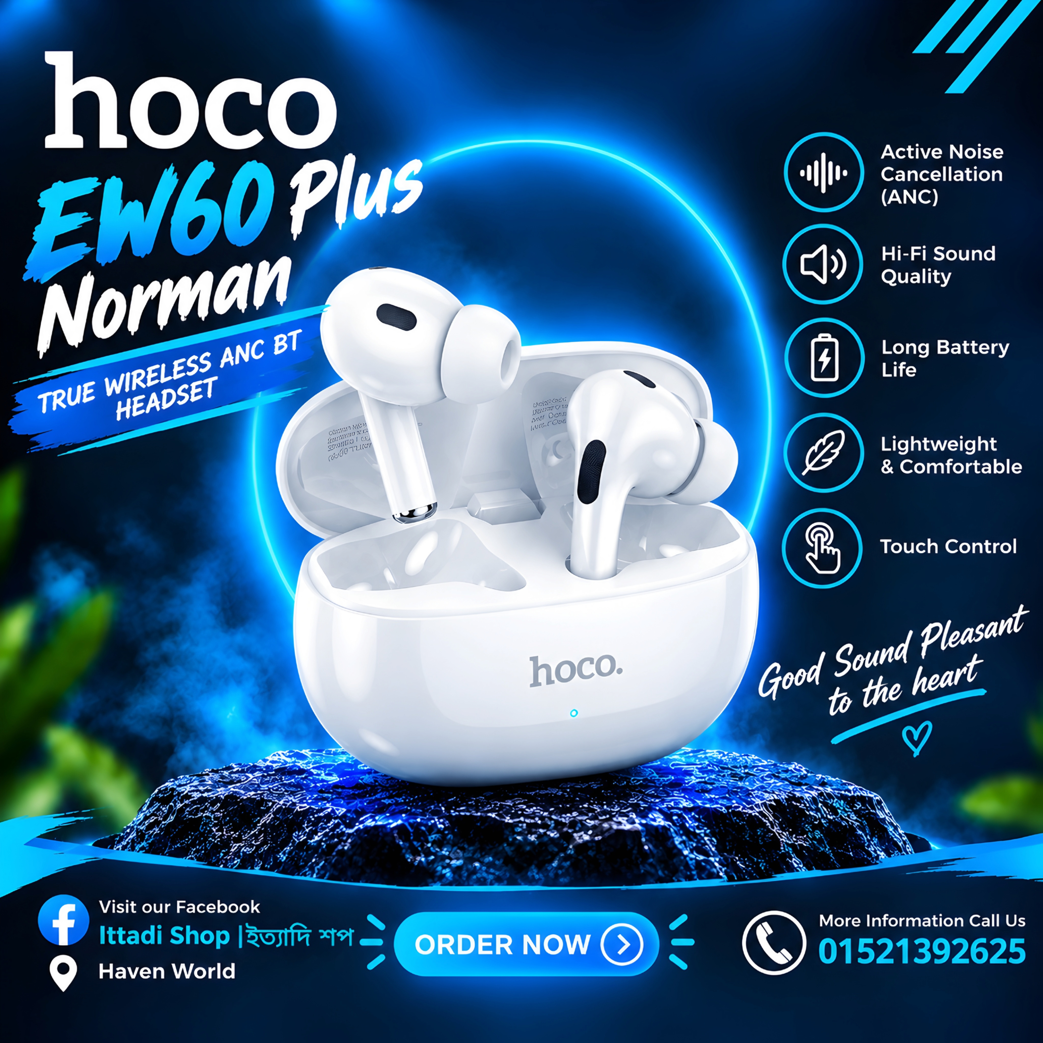 HOCO EW60 Plus Norman — Premium ANC Earbuds!