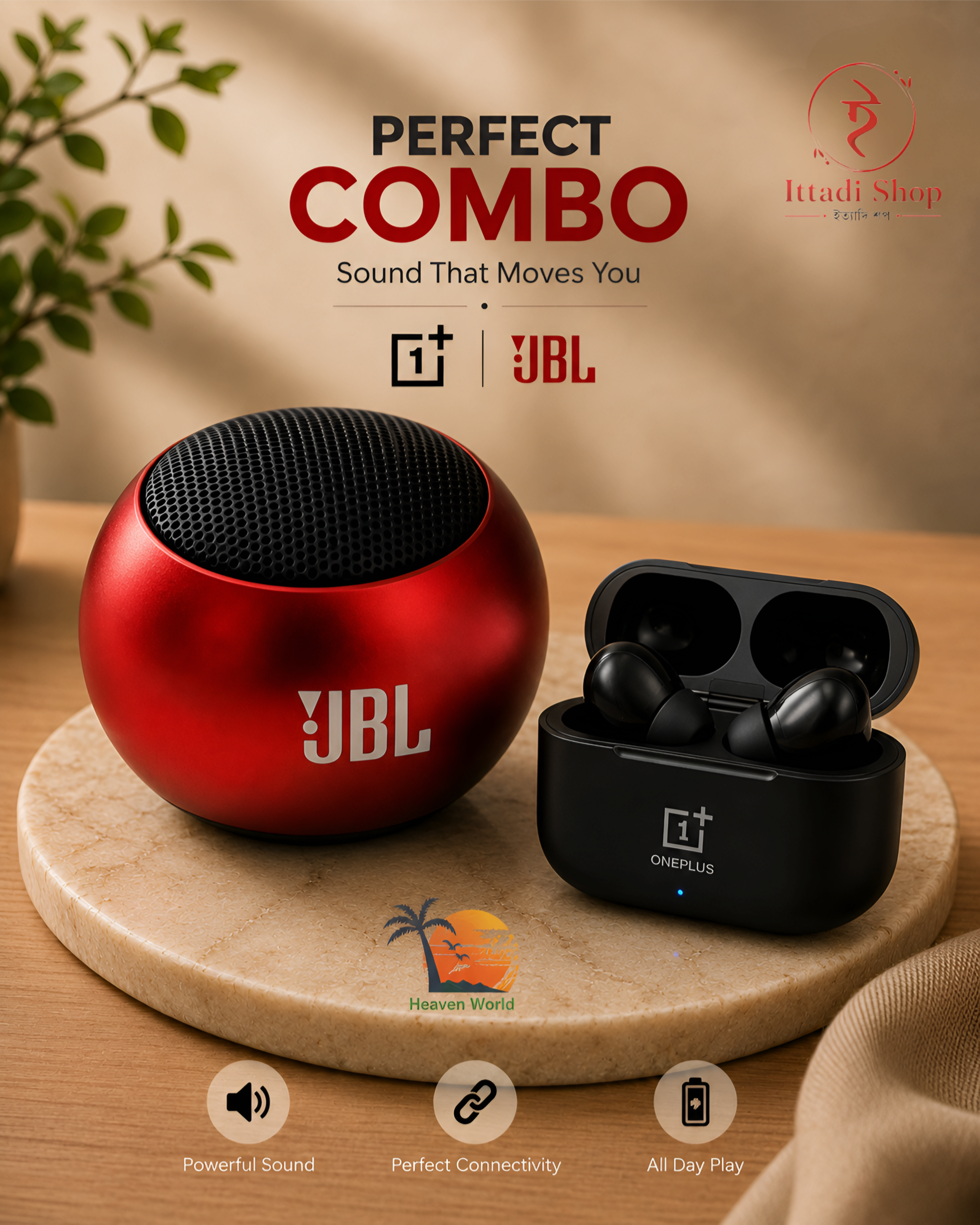 Combo Offer ( One Plus Tws Black + Jbl Airpods)